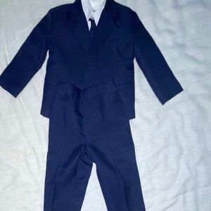Kids Navy Blue Formal Suit Set
